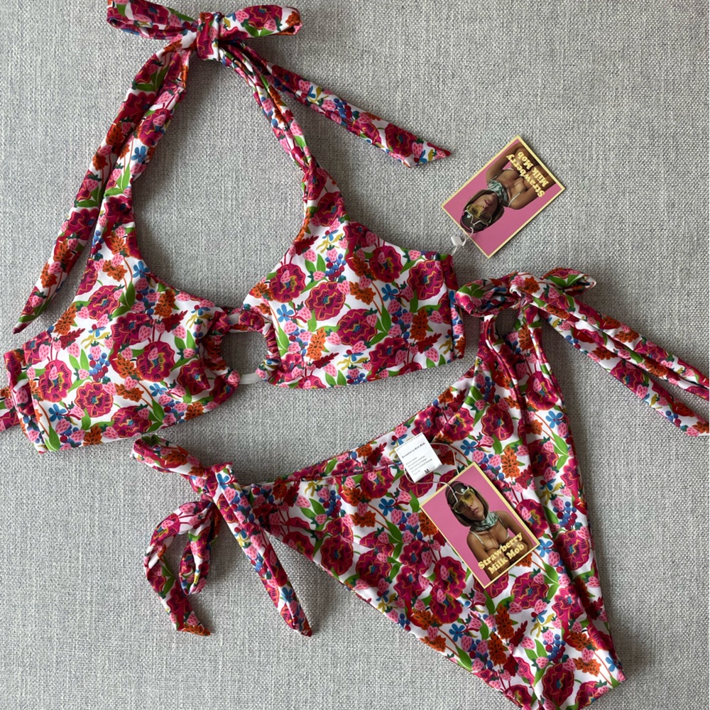 Strawberry Milk Mob Meet the Parents Bikini NWT